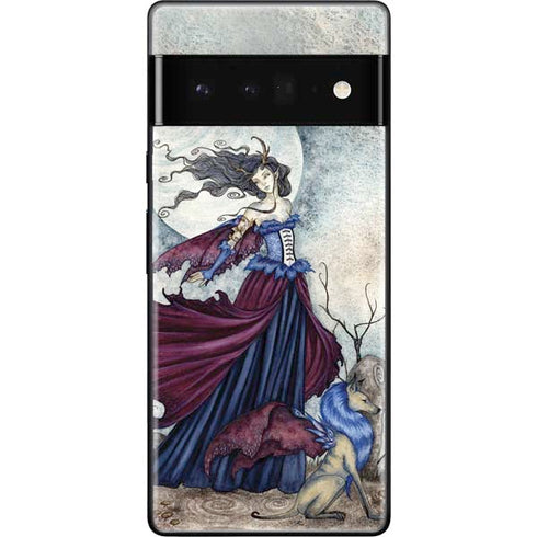 Amy Brown The Moon is Calling Fairy and Dragon Google Pixel 6 Pro Skin